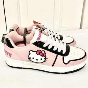 Hello Kitty Sneakers Sanrio Tennis Shoes Lace Up - 8 - NEW